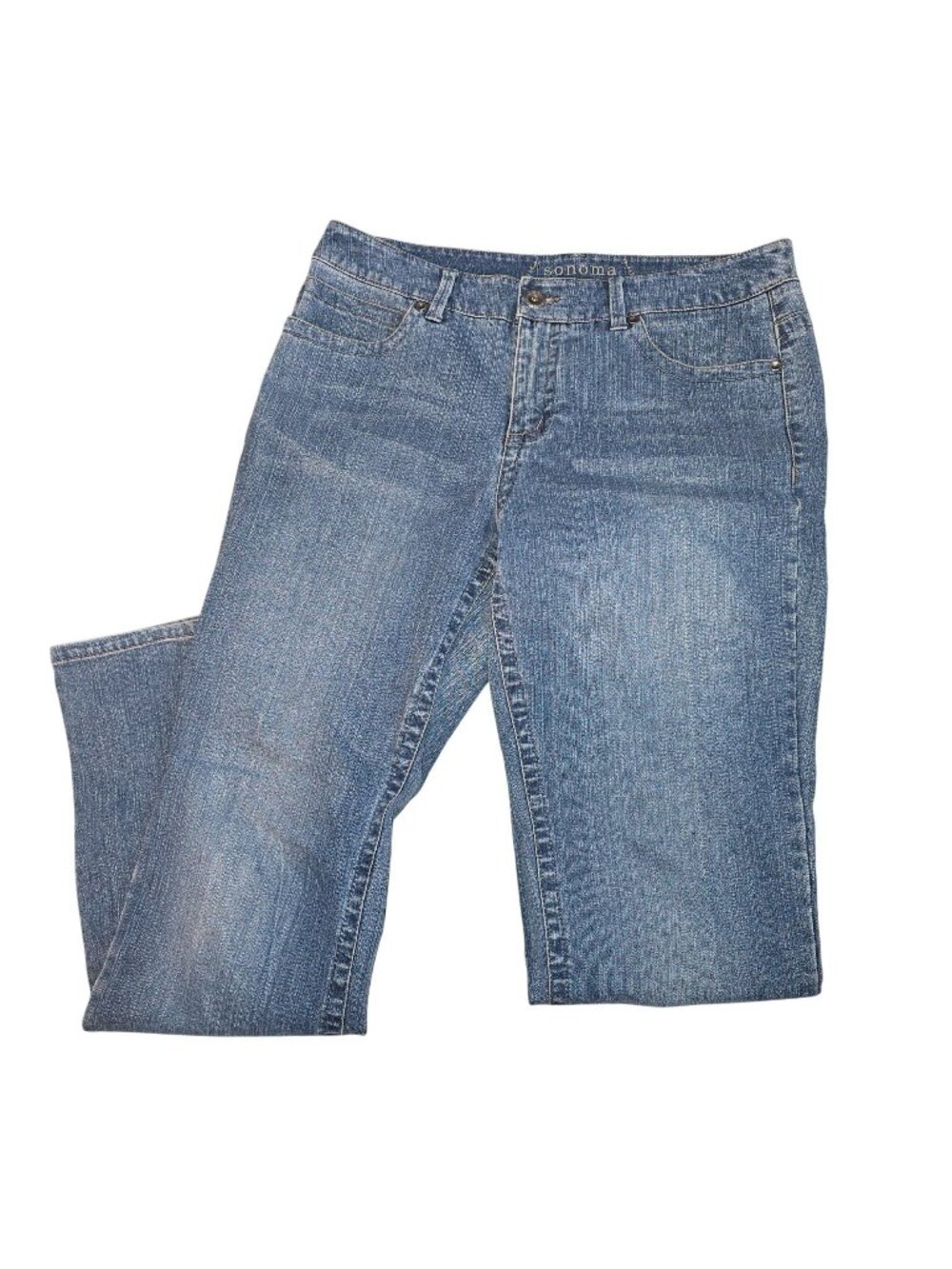 Modern Straight Leg Jeans Womans Size 10 Denim Blue Light Stretch Sonoma jj3771
